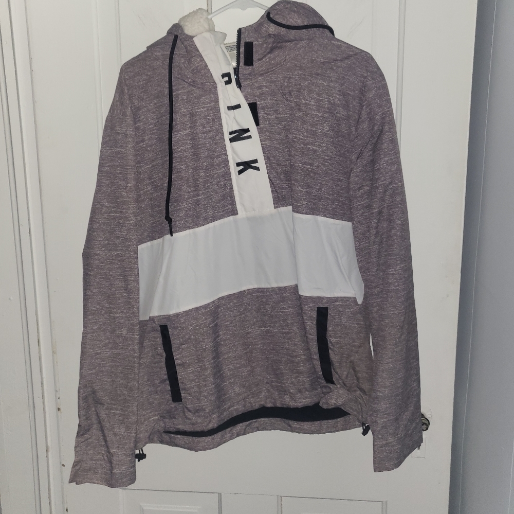 VS PINK SHERPA LINED WINDBREAKER